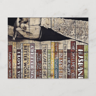 Cartão Postal De Anúncio Carta da Esposa para o Meu Marido   Nova Decoração