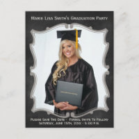 Cartão com fotos de Graduação do Estilo do Quadro