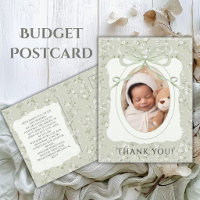 Cartão de agradecimento de foto floral caprichoso