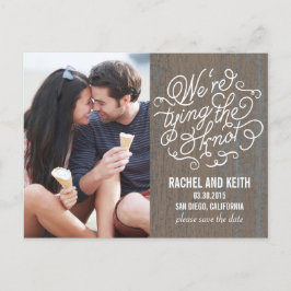 Cartão Postal De Anúncio Cartão de Aniversário The Knot Save The Date - Cas
