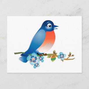 Cartão Postal De Anúncio Cartão de Casamento com Tema de Casamento de Pássa