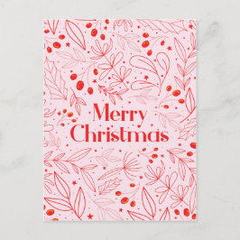 Cartão Postal De Anúncio Cartão de Natal Elegante e Brilhante