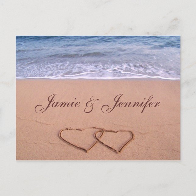 Cartão Postal De Anúncio Cartão de praia personalizado (Frente)