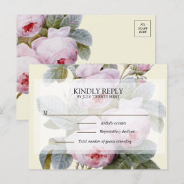 Cartão Postal De Anúncio Cartão de Resposta Isabella II Vintage Roses