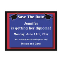 Cartão de Salvar a Data de Formatura Moderna
