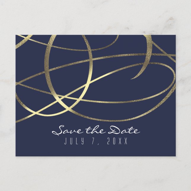 Cartão Postal De Anúncio Cartão de Save the Date de casamento em qualquer c (Frente)