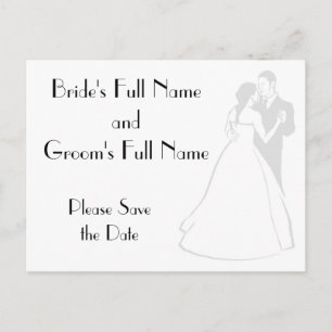 Cartão Postal De Anúncio Cartão de Save the Date Personalizado Elegante KRW