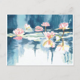 Cartão Postal De Anúncio Cartão de Waterlilies