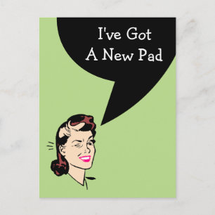 Cartão Postal De Anúncio Cartão-postal Cute, movi o novo Piscar os olhos do