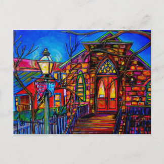 Cartão Postal De Anúncio Cartão-postal da pequena Igreja em La Villita
