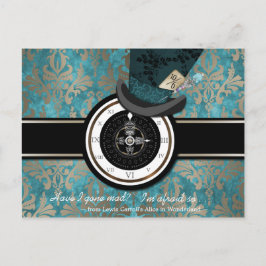 Cartão Postal De Anúncio Cartão-postal de data para salvar o chapéu