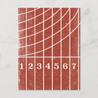 Cartão-postal de estilo em relevo com faixa vermel