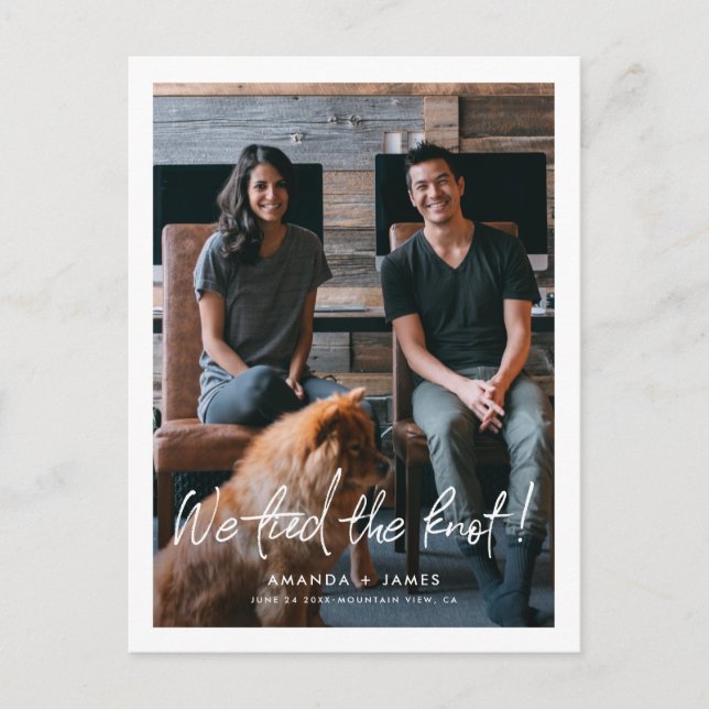 Cartão Postal De Anúncio Cartão-postal de lançamento de casamento de empolg (Frente)