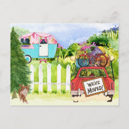 Cartão Postal De Anúncio Cartão-postal de novo endereço