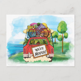 Cartão Postal De Anúncio Cartão-postal de novo endereço