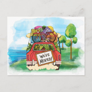 Cartão Postal De Anúncio Cartão-postal de novo endereço