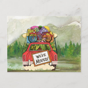 Cartão Postal De Anúncio Cartão-postal de novo endereço