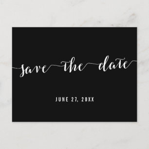 Cartão Postal De Anúncio Cartão-postal de Salvação Preto de Caligrafia