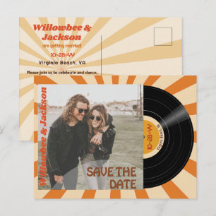 Cartão Postal De Anúncio Cartão-postal do Retro Music Festival Record Save 