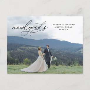 Cartão Postal De Anúncio Cartão-postal do Romance Newlyweds