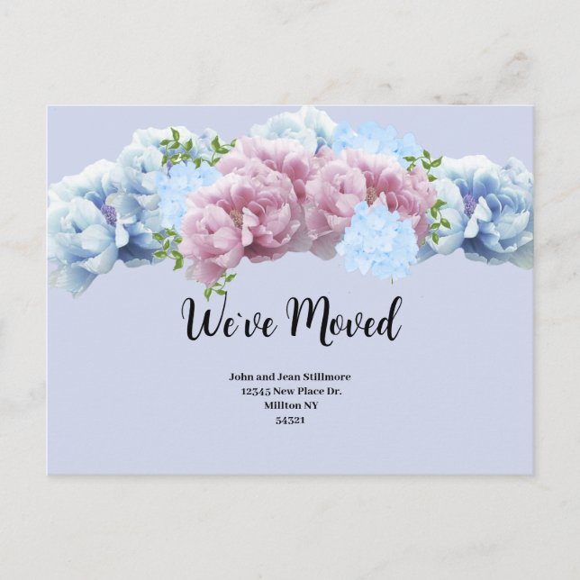 Cartão Postal De Anúncio Cartão-postal Floral Movido (Frente)