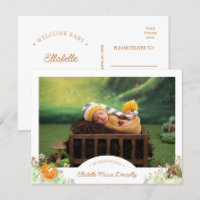 Cartão-postal Foto de Nascimento do Woodland Fox