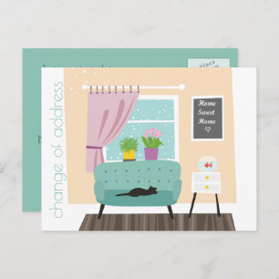 Cartão Postal De Anúncio Cartão-postal inicial do Address Home Sweet