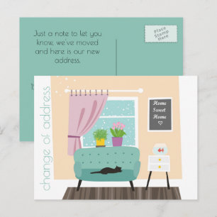 Cartão Postal De Anúncio Cartão-postal inicial do Address Home Sweet