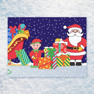 Cartão Postal De Anúncio Cartão-postal Noite Antes do Natal