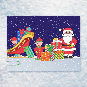 Cartão Postal De Anúncio Cartão-postal Noite Antes do Natal
