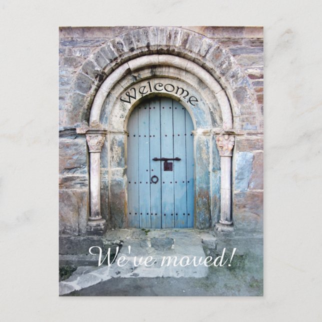 Cartão Postal De Anúncio Cartão-postal para casa ou empresa de novo endereç (Frente)