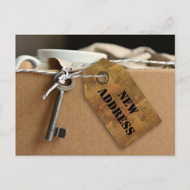 Cartão Postal De Anúncio Cartão-postal para casa ou empresa de novo endereç (Frente)