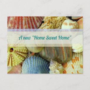 Cartão Postal De Anúncio Cartão-postal para Movimento Seashell Home Sweet B