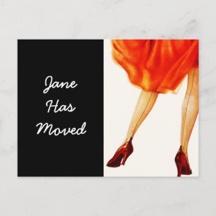 Cartão Postal De Anúncio Cartão-Postal Retro Marilyn Red Vestido Movido Nov