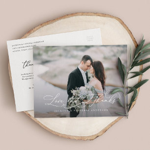 Cartão Postal De Anúncio Cartão-postal Romance Love e Obrigados