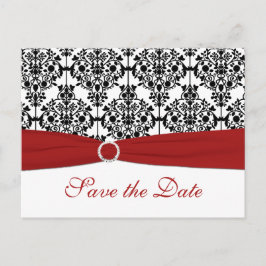 Cartão Postal De Anúncio Cartão-postal vermelho, branco e preto para salvar