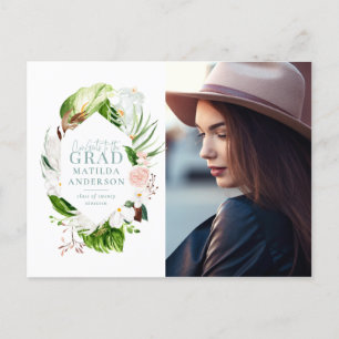 Cartão Postal De Anúncio Cartaz de graduação em fotografia folhagem tropica