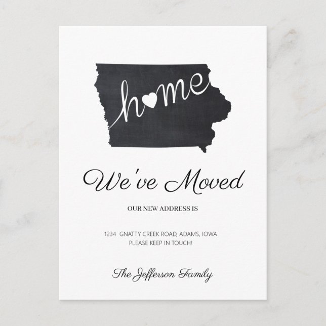 Cartão Postal De Anúncio Cartaz de Transferência do Mapa de Estado do Quadr (Frente)