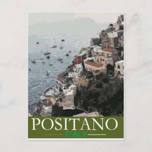 Cartão Postal De Anúncio Cartaz turístico de Positano