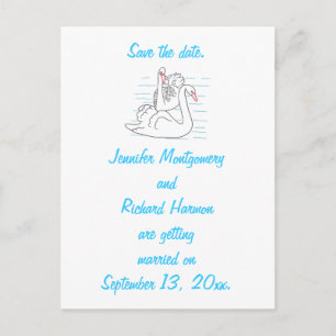 Cartão Postal De Anúncio Cartões-postais de aviso prévio com desenho de doi