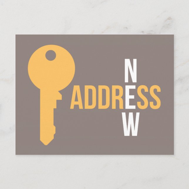 Cartão Postal De Anúncio Cartões-postais de movimentação de chave moderna (Frente)