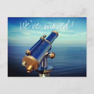 Cartão Postal De Anúncio Cartões-postais de mudança com vista para o oceano