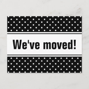 Cartão Postal De Anúncio Cartões-postais fofos de mudança com bolinhas