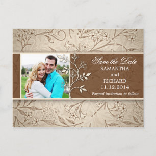 Cartão Postal De Anúncio cartões-postais para salvar a data com foto