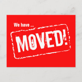 Cartão Postal De Anúncio Cartões-postais vermelhos de mudança com impressão