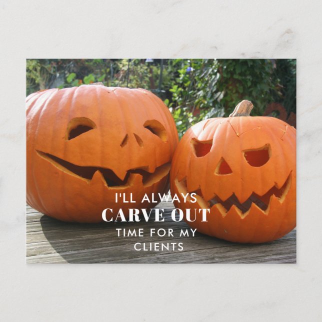 Cartão Postal De Anúncio Carve Out Time – Elegant Fall Referral | Real Esta (Frente)