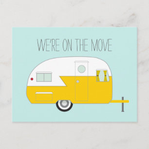 Cartão Postal De Anúncio Casa de Campanha Amarela