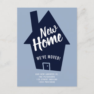 Cartão Postal De Anúncio Casa editável nova tipografia residencial moviment