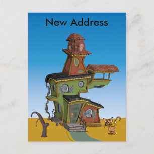 Cartão Postal De Anúncio Casa Feia Novo Endereço