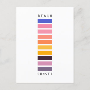 Cartão Postal De Anúncio Casa Minimalista Nova na Praia ao Pôr do Sol na Fl